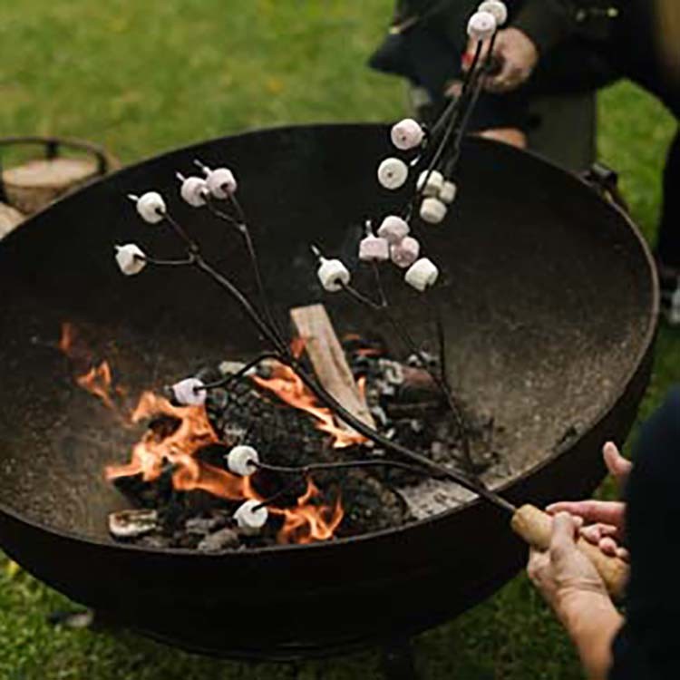 Outdoor Wood Burning Black 60-150cm Corrosion Material Corten Steel Metal Fire Bowl Outdoor Fire Pit 