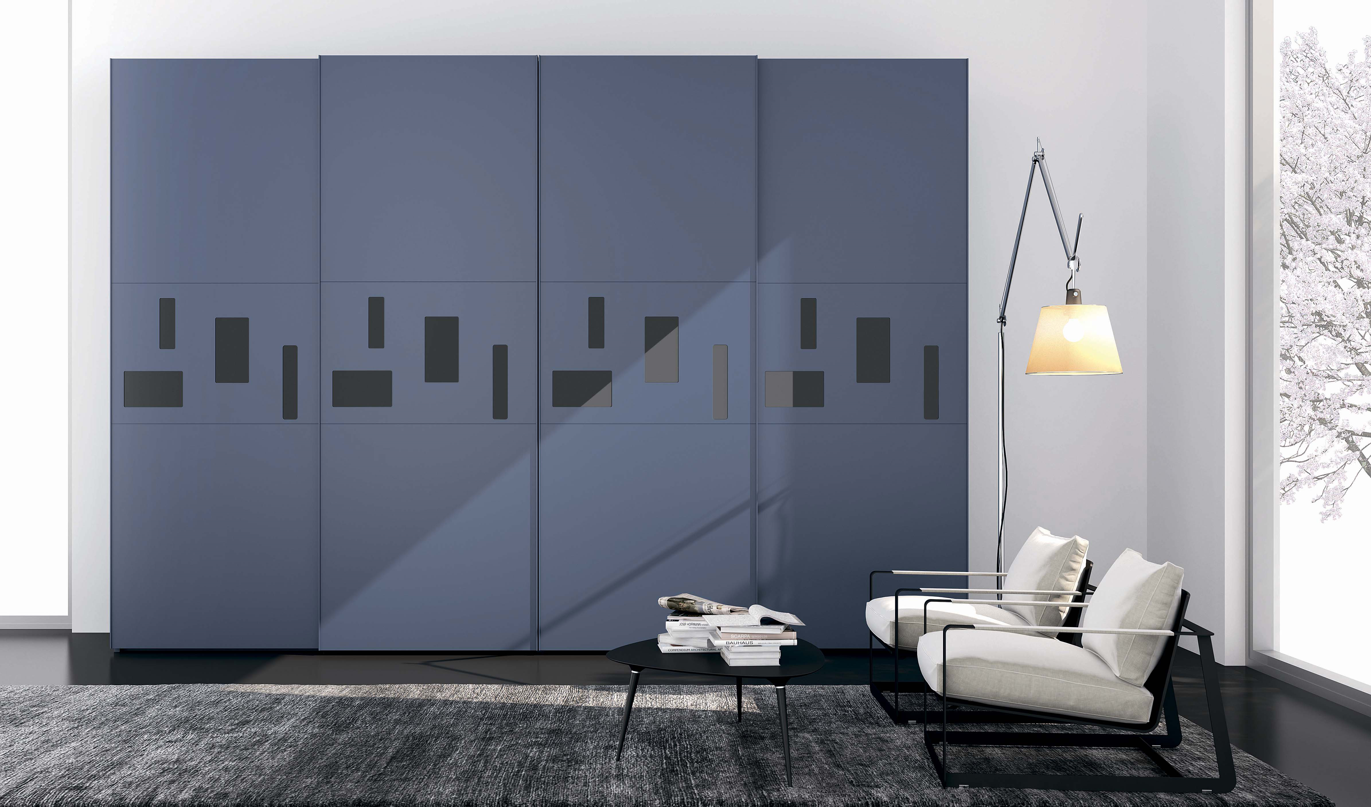 YALIG Bedroom Furniture Wardrobe with Sliding Doors and Adjustable Height in Malaysia