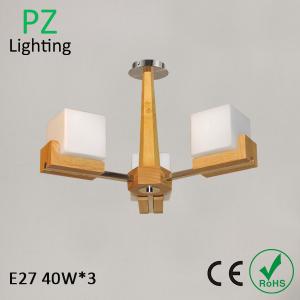 Wholesale C904-3 E27 40W x 3 Oak wood ceiling lamp chandelier lighting for bedroom living room from china suppliers