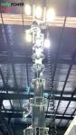 mobile solar tower light 4 solar panels 9m hydraulic telescopic mast mobile