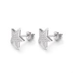 1.93g Howl's Moving Castle Earrings Mirror-Polished Shuriken Shape