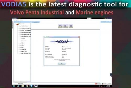 VODIA5 Auto Diagnostic Software For Volvo Penta Industrial And Marine 1 Years