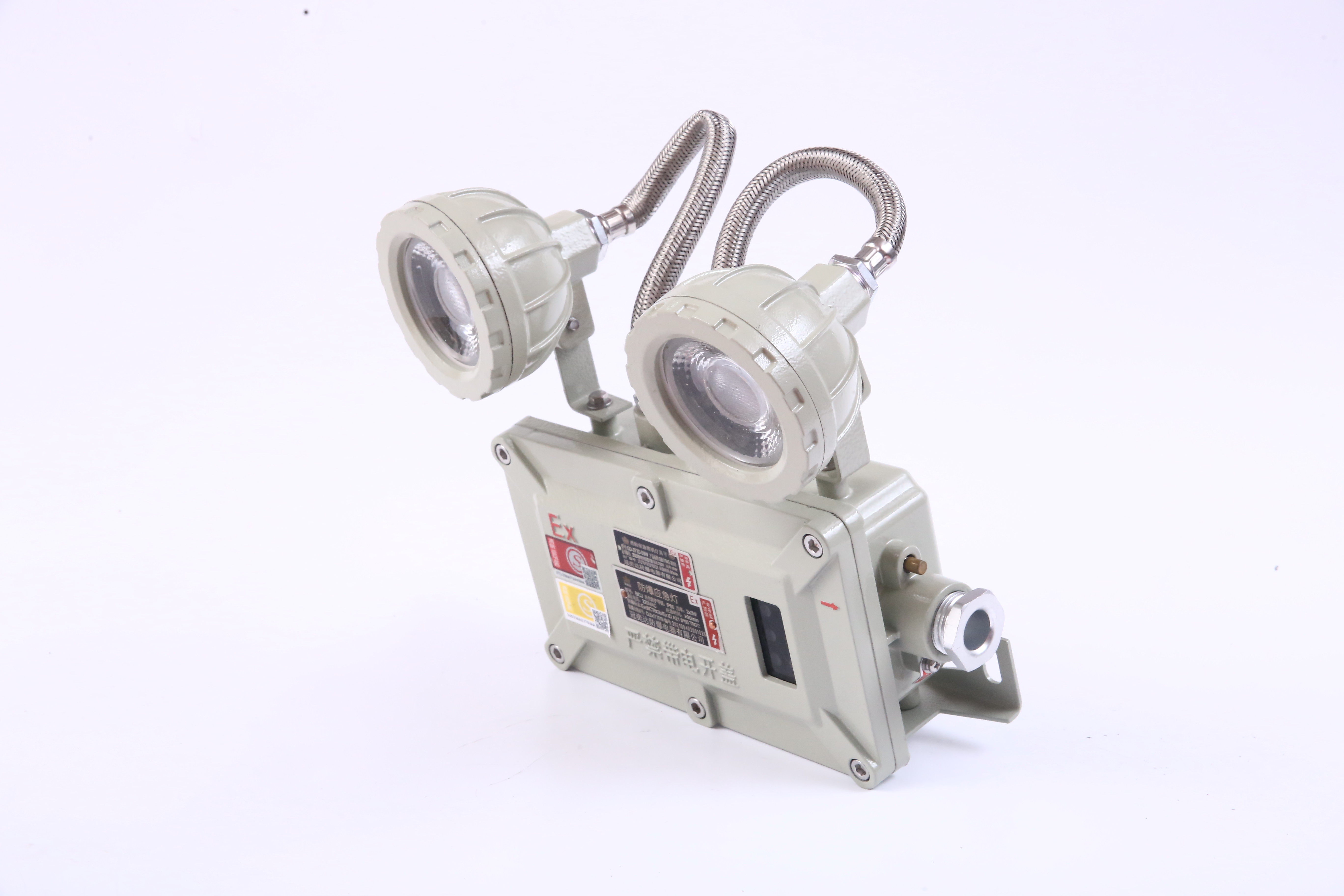 Twin Spot LED Flameproof Emergency Light Explosion Proof Rechargeable