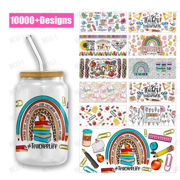 UV DTF Cup Wrap Transfer Stickers For Cartoon Wipe Off Stickers Waterproof