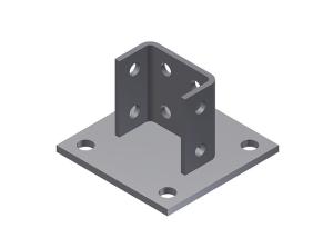 Wholesale Electrical Galvanized 12 Holes Custom Strut Fitting Post Base from china suppliers