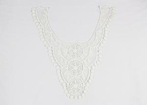 Wholesale White Lace Flower Appliques Collar With Cotton Water Soluble Nylon Embroidered from china suppliers