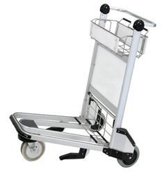 Portable 3 Wheels Smart Cart Airport , Luggage Cart Trolley For Hotel Staff,