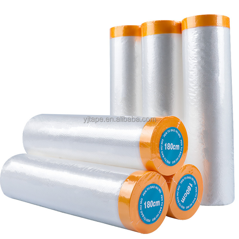 Moisture Proof High Temperature Outdoor Maskeleme Taped Auto Paint Film Refinish Masking Paper