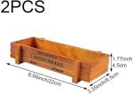 potting pots Wood Planter Box Wooden Succulent Planter Decorative 2 Pcs