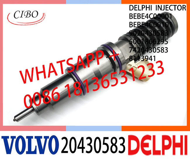 Common Rail Fuel Diesel Injector BEBE4C00001 BEBE4C00101 20430583 8113941 5001866295 9020430583 E1 for VOL D12 TRUCK
