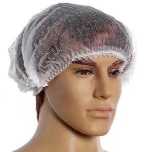 Wholesale 14gsm Head Cap Non Woven Disposable Bouffant Cap With Elastic Band 18in 19in from china suppliers