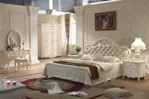 Wholesale luxury cream French style bed room set furniture from china suppliers
