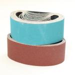Red Aluminum Blue Zirconia Cloth Wood Timber Sanding Belts 75x533mm 3x21inch