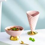 Porcelain Ceramic Home Decoration Cup For Ice Cream Dessert OEM