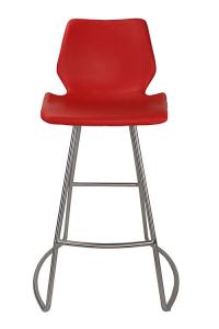 China Pu Leather Stainless Brushed Bar Stool BC-348 For Kitchen on sale