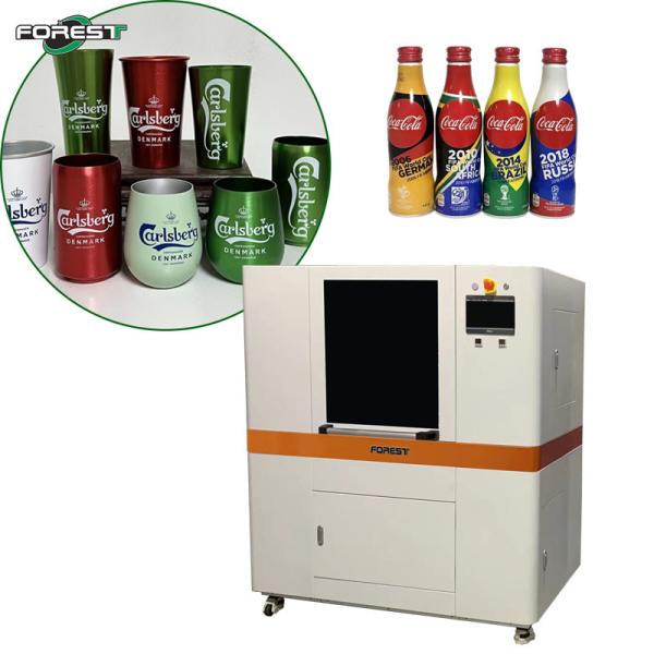 AC 110V Cylindrical UV Printer Plastic Glass Cosmetics Bottle Aluminium Can UV