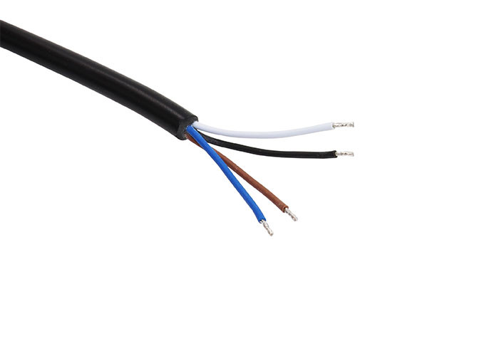 Right angled Black PVC Jacket 5pin 4C M12 sensor female cable assemblies