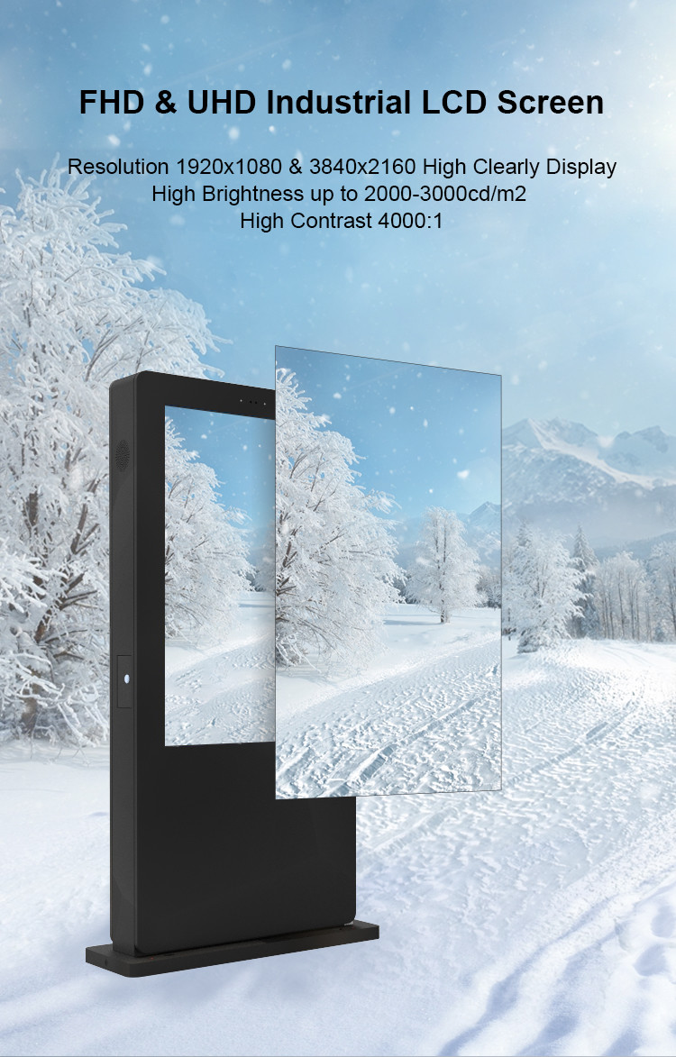 55" Floor Stand Digital Signage Kiosk Outdoor Interactive Touch 55inch Ip 65