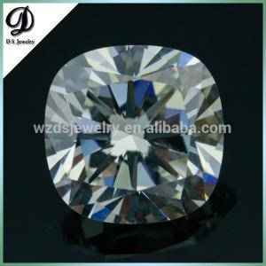 China AAAAA quality Cushion cut cz gems hearts and arrows cz gemstone diamond price per carat for beautiful jewelry on sale