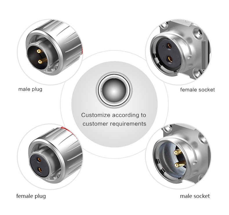 DH 20 Alloy protective materials Optional colors Connector Power IP65/IP67 Circular Mount Panel Waterproof Connector