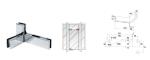 Glass Patch Fitting A-040RB, Material aluminium, steel, stainless steel,
