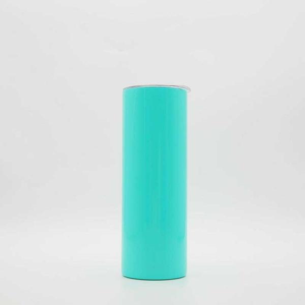20Oz With Lid And Straw Skinny Tumbler Insulated Slim Powder Coated Double Wall