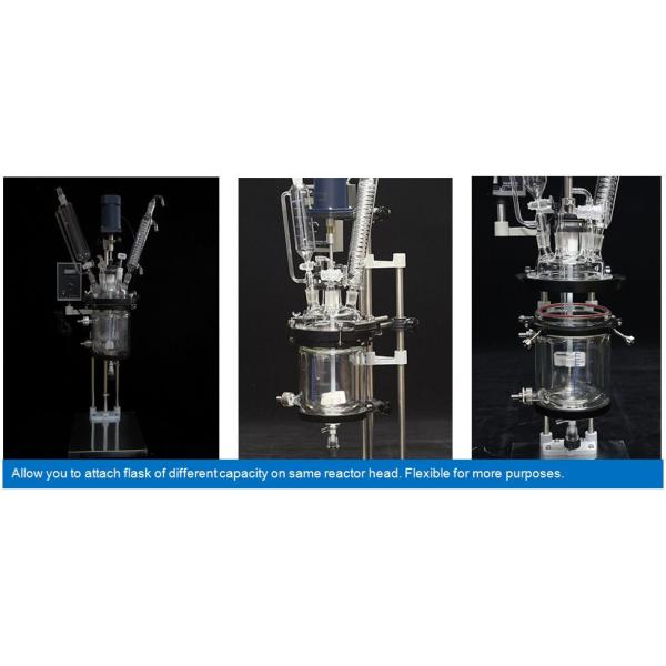 downward open jacketed glass reactor design