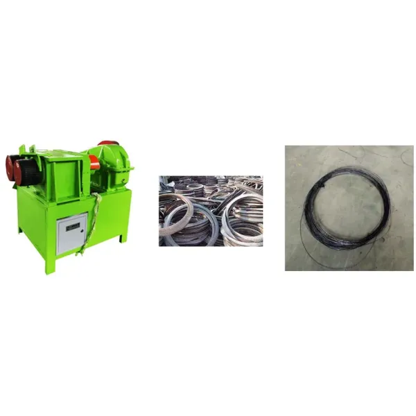 Heavy-Duty Twin Roller Tire Bead Wire Remover for Efficient Processing