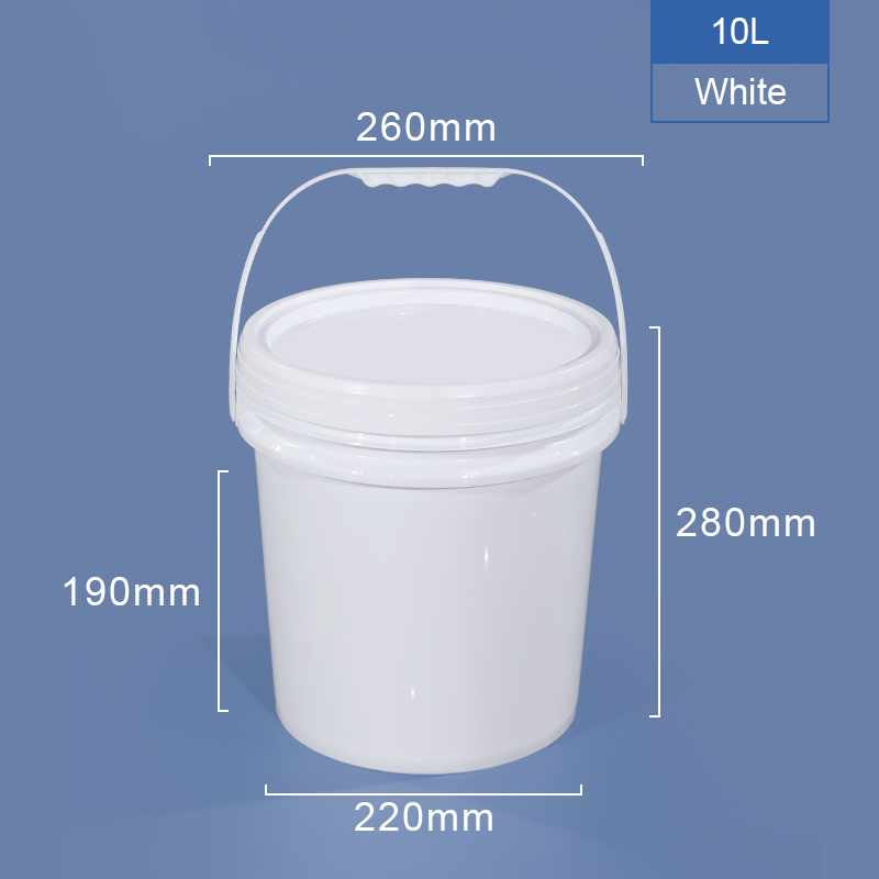 liquid fertilizer PP Round Plastic Bucket With Lid Handle Printing with Heat Transfer