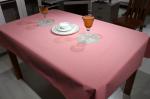 Oilproof Birthday Table Decoration Cloth , SGS FDA Airlaid Pink Paper Tablecloth
