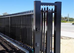 Wholesale Garrison Security Fencing steel picket Fence for sale 65mm x 65mm x 3000mm post from china suppliers