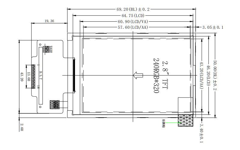 4 Wire SPI LCD Display 240x320 2.8 Inch Lcd Display ILI9341V 65K Color