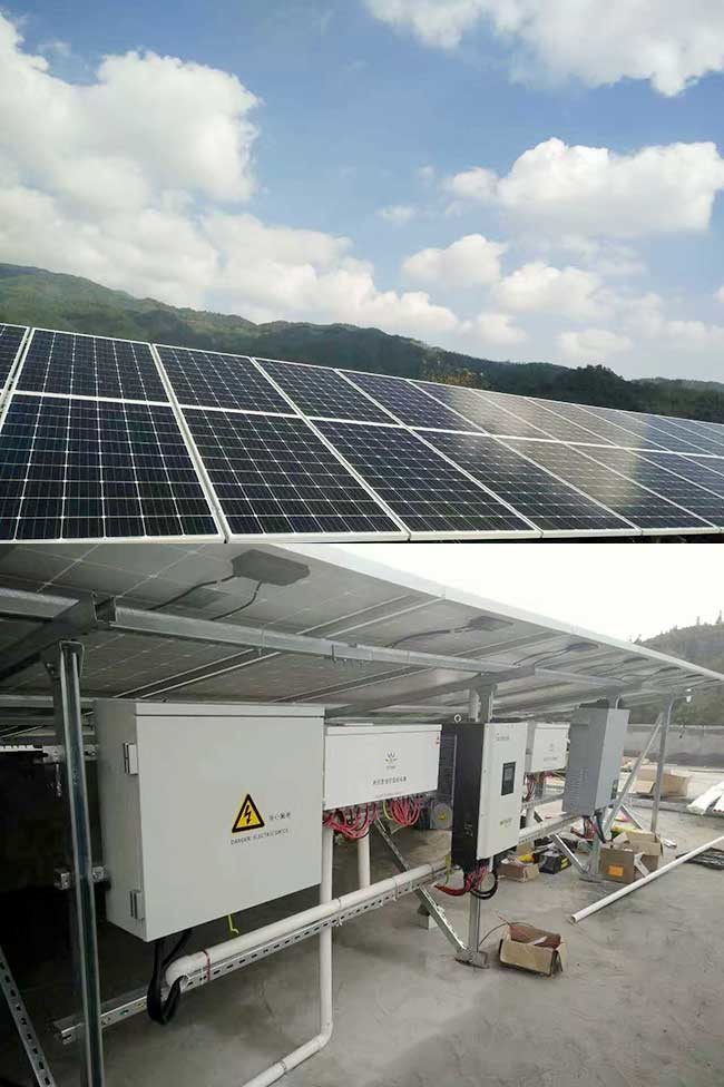 Optional AC Switch On Grid And Off Grid Solar System Smart Cooling 50KW 25 Years Type