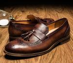 Sample Available Mens Leather Loafers Autumn Woven Leather Slip On Shoes for