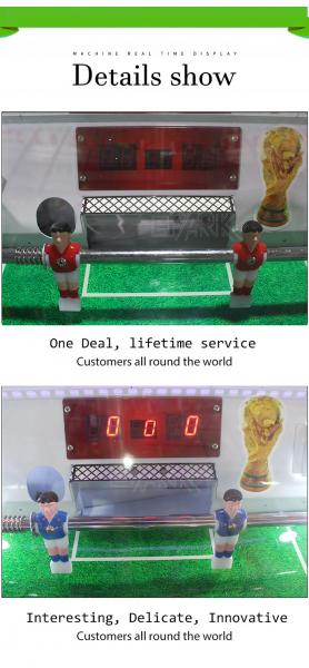 Coin Operated Soccer Ball Simulation Indoor Soccer Arcade Machine Electric Football Table