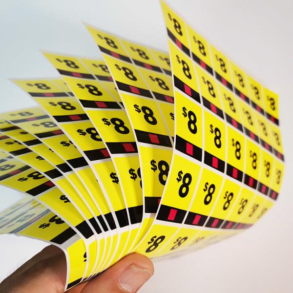 BOPP Marketing Custom Retail Stickers CMYK Print Permanent Promotional Labels