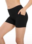 BSCI Womens 4 Inch Athletic Shorts 210g High Waist Workout Yoga Shorts