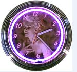 CUL AA Battery Neon Light Clocks 240V Neon Purple Clock
