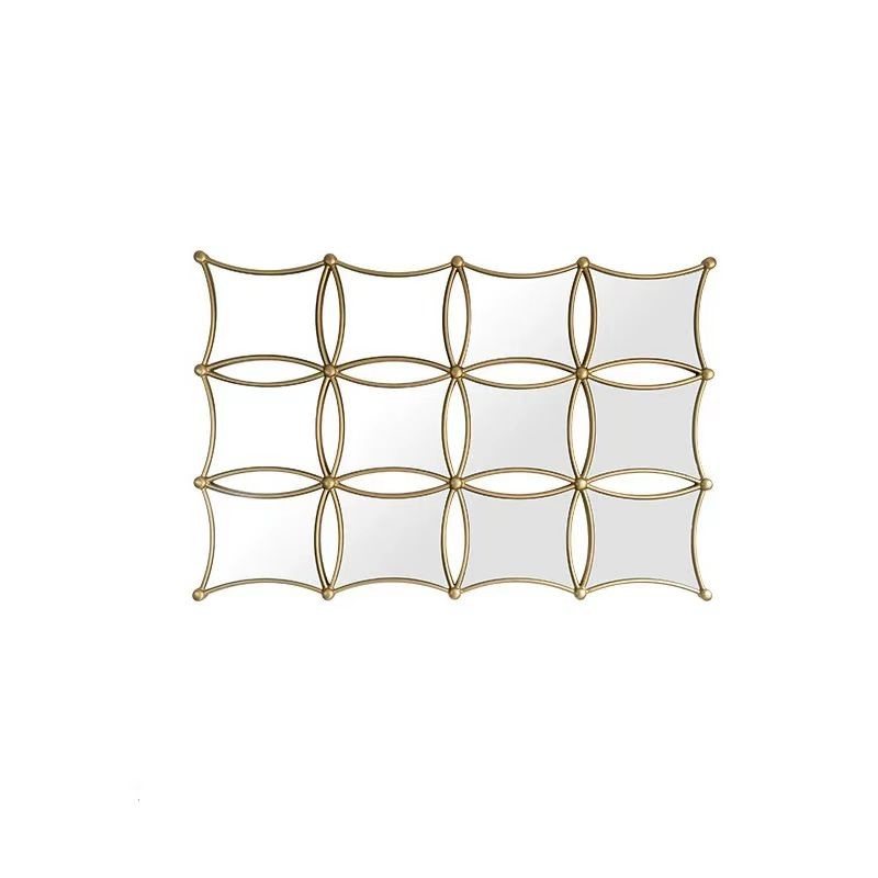 5 Star Hotel Light Luxury Style Metal Frame Wall Decorative Artistic Mirror