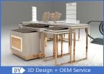 Easy Install Jewelry Showcase Display , MDF Wooden SS Jewellery Shop Display