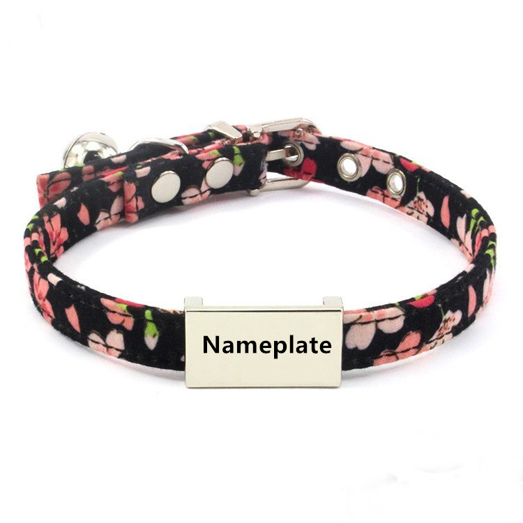 cat collar with name plate