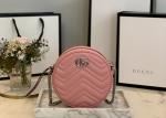 GG Marmont Wave Round Full Leather Chain Bag Soft Leather 18.5cm Length