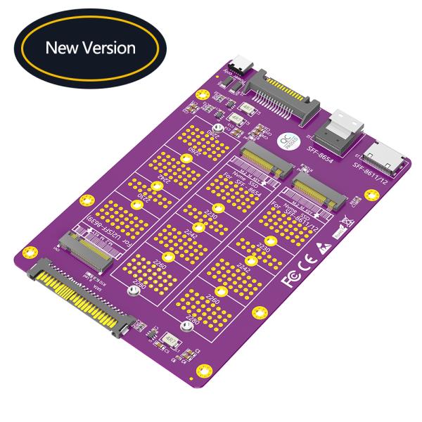 M.2 NVMe to SFF-8611/8654/U.2 Adapter 6Gb/s Bandwidth