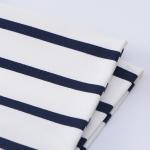 Breathable Comfortable Striped Cotton Fabric For French Terry