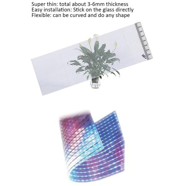 2500cd/sqm Transparent LED Display 10mm Pixels 240VAC For Store Window