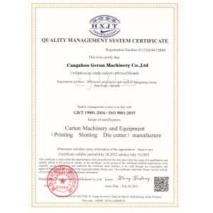 Cangzhou Gerun Machinery Co.,Ltd Certifications