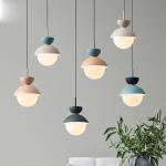 Modern Pendant Lamp Nordic Glass Ball Light Fixtures Hanging Suspension Light(WH