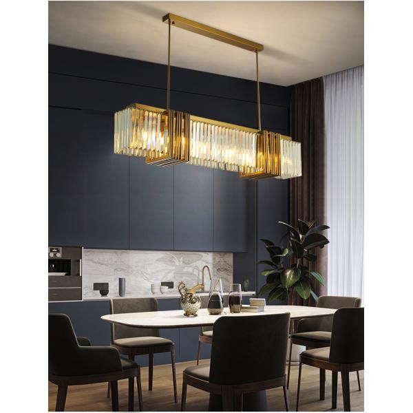 Rectangle Led Crystal Chandelier Dining Room Creative Design dining table light(WH-CY-199)