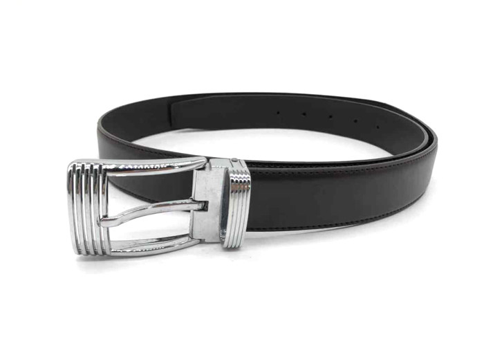 1.2 inch Mens Leather Dress Belt With Single Prong Buckle