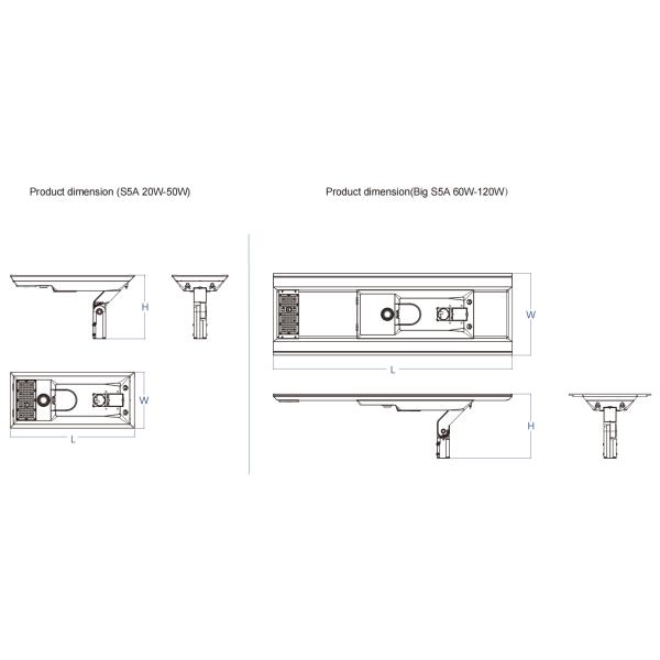 IP66 Outdoor LED Solar Street Light With Camera Motion Sensor For Highway Countryside Road